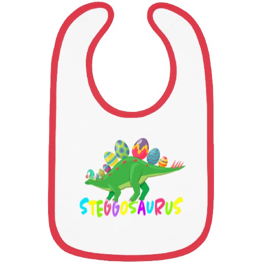 Dinosaur Pet Stegosaurus Bunny Ears Egg Easter Day Dinosaur Dino Boys Bibs