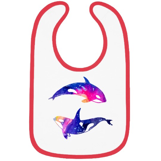 Dolphin Pet watercolor painting hand painted whale Bibs