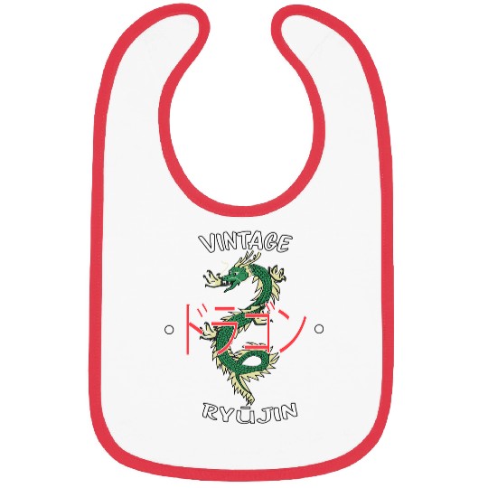Dragon Pet Japanese Dragon Inspired vintages style Bibs