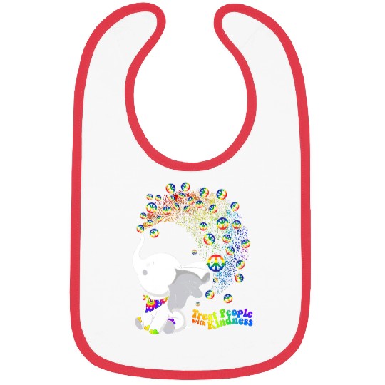 Elephant Mammal Treat People With KIndness Bibs