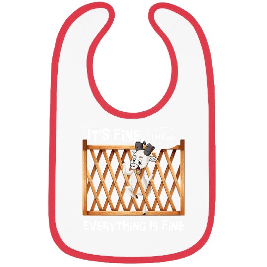 Goats Pet It is Fine Im Fine Everything Is Fine Farming Bibs