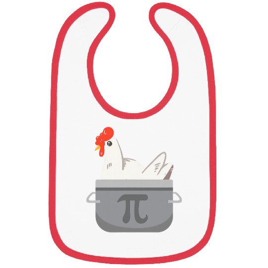 Chicken Pet Funny Math Pi Chicken Pot Pie Apparel Bibs