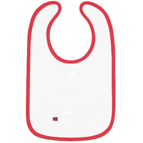 Truck Fun Driver Design with Norway Flag License Plate Bibs