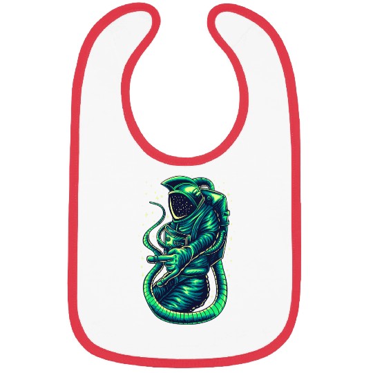 Aliens UFO Cool Astronaut Floating In Space Galaxy Alien Astro Bibs