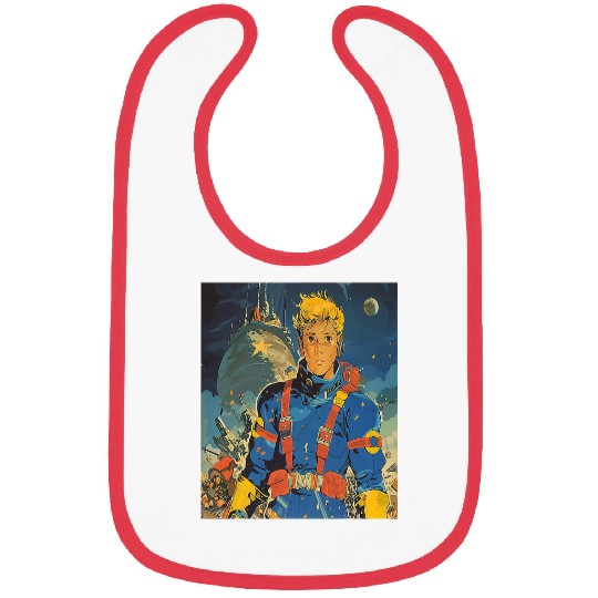 Book Fun Retro vintages 1950s Space SciFi Comic Book Outer Space Art Bibs