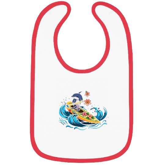 Dolphin Pet Kayaking Dolphin Kawaii Kayaker Kayak Canoe Canoeing Bibs