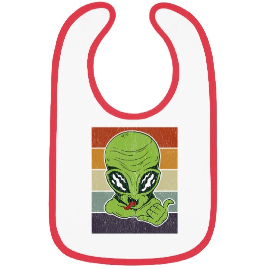 Aliens UFO Shaka Brah Cool vintages Surfing Hang Loose Sign UFO Bibs