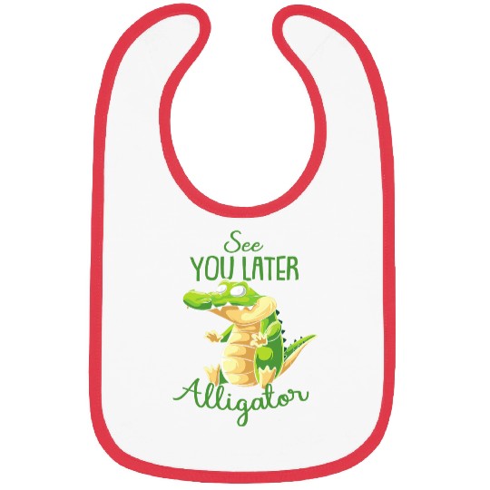 Alligator Pet Reptile Crocodile See You Later Alligator 2 Bibs