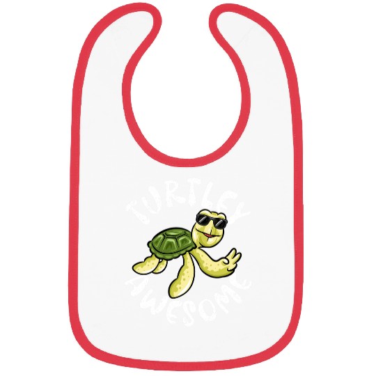 Turtle Pet Art Turtley Awesome Cute Bibs