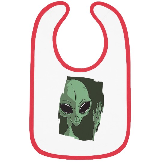 Aliens UFO Waving 2I Aliens Greetings UFO Bibs