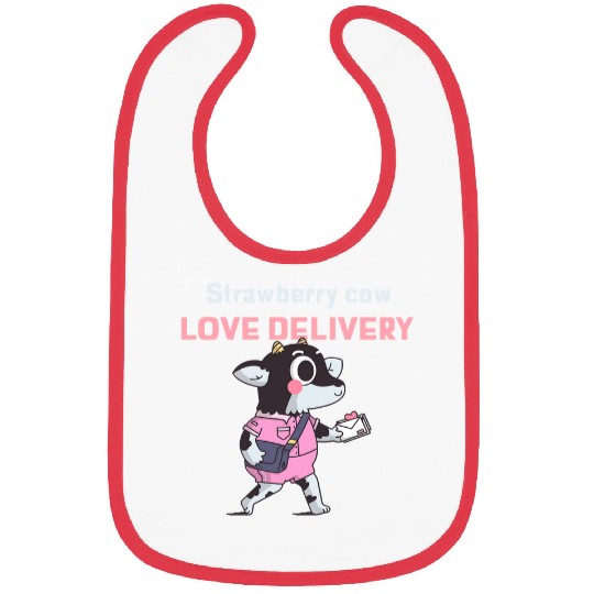 Cow Pet strawberry cow love Classic Bibs