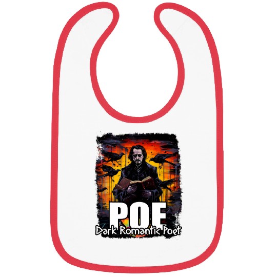 Book Fun Dark Horror Book Writer Edgar Allan Poe Bibs