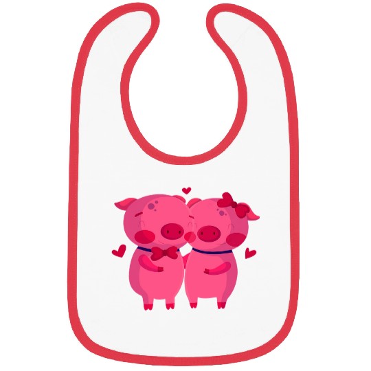 Pig Pet Summer Wedding Anniversary Engagement Valentines 03 Bibs