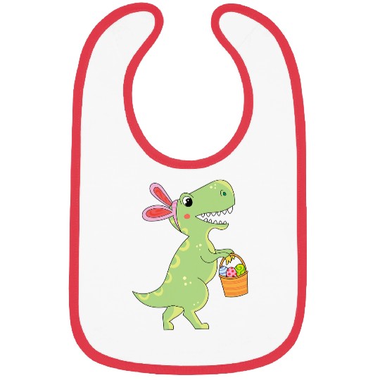 Dinosaur Pet Easter Bunny Dinosaur Easter Bunny TRex Easter Day Bibs
