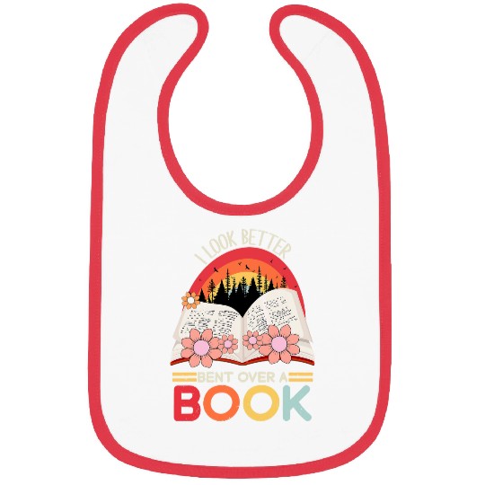 Book Fun I Look Better Bent Over A Book Retro Reading Club Matching Bibs