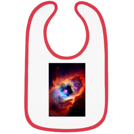 Astronaut Job Space Nebula Galaxy Deep Space Universe Gradient Pattern 079 Bibs