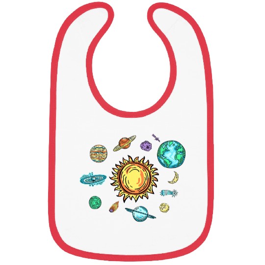 Astronaut Job Space Planet System Asteroid Galaxy Universe Bibs