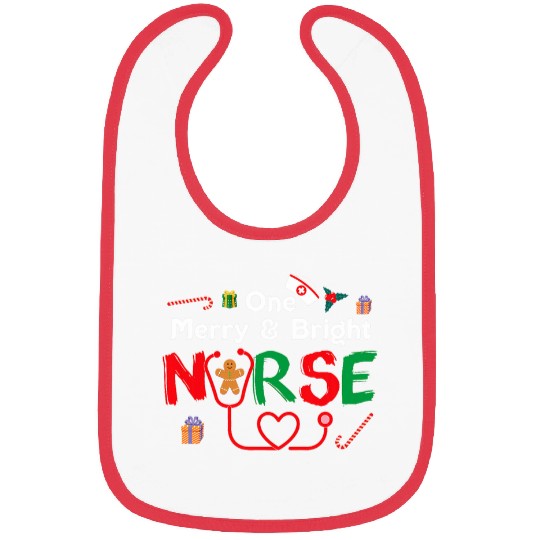 nurses Job One Merry And Bright nurses Funny Nursing Professional Bibs