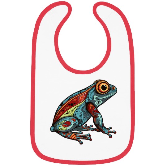Frog Pet Frog Native American Indian Style Art Pacific Northwest Bibs