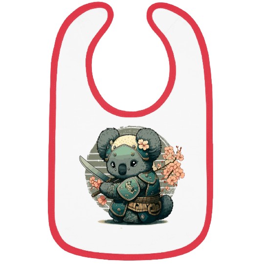 Koala Pet Samurai Koala Warrior Japanese Ninja Koala Kawaii23 12 Bibs