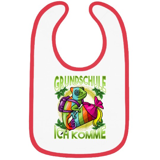 Chameleon Pet Kids First Day at School School Cone Bibs