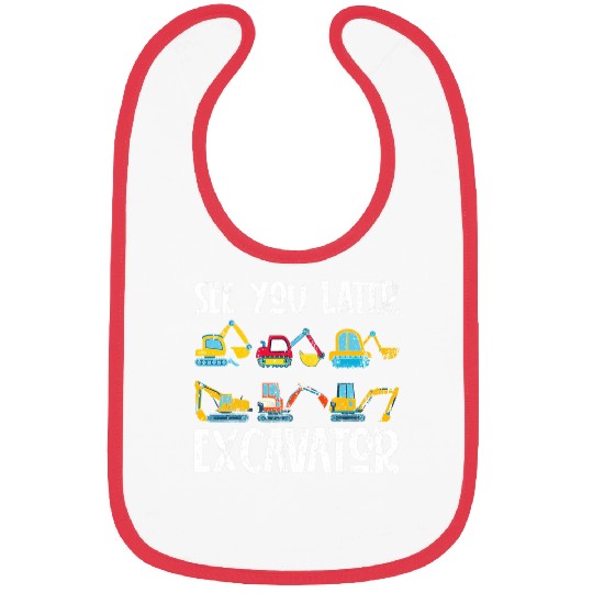 Excavator Fun Digger Funny Construction Work Vehicle Bibs