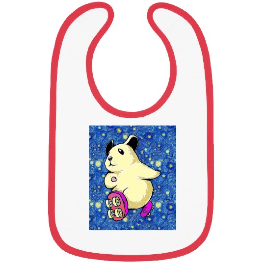 Hamster Pet Starry Night Cute Rollerskate Hamster Bibs