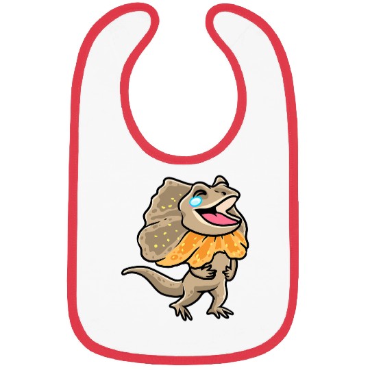 Komodo Pet Frilled Dragon FrillNecked Lizard Laughing Emoticon Bibs