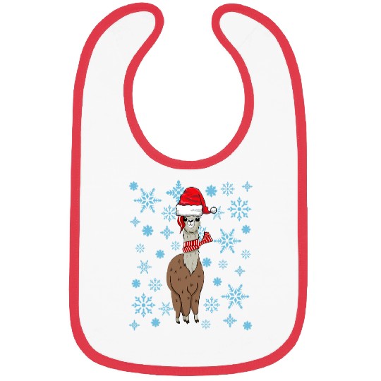 Llama Pet Winter Snow Bibs