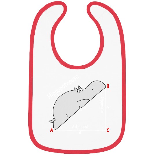 Hippo Pet Hippopotenuse Hippopotamus Funny Math Geometry 143 Bibs