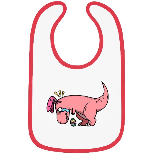 Dinosaur Pet easter dinosaur trex egg hunt is on basket Bibs