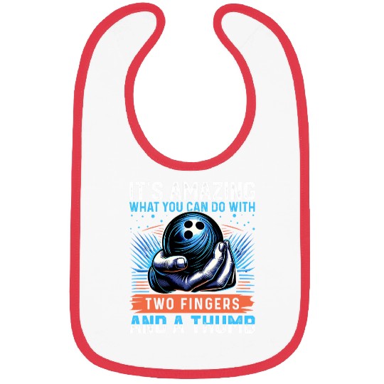 Sport Bowling Two Fingers and a Thumb Bowling Bowling League 1 Bibs