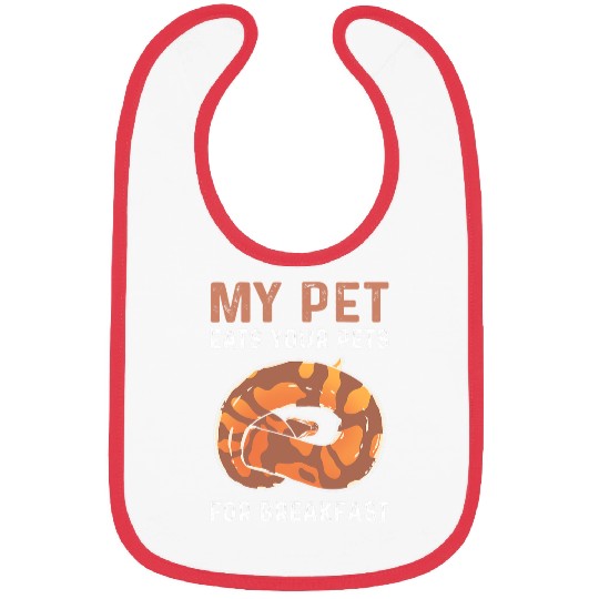 Python Pet My Pet Eats Your Pet For Breakfast Royal Banana Ball Python Bibs