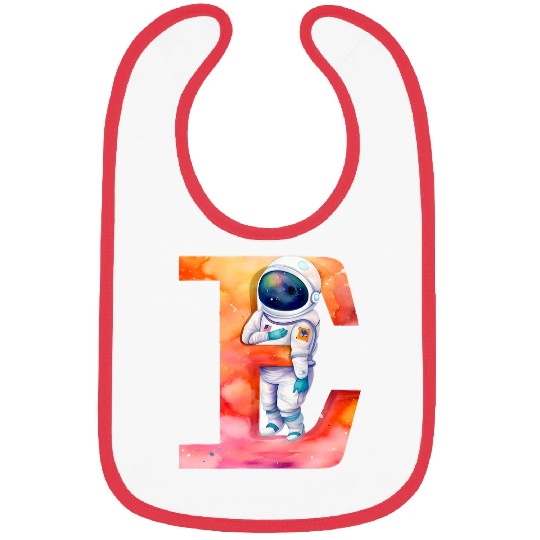 Astronaut Job Space Astronaut Letter E Name Monogram Initial Galaxy Planet Bibs