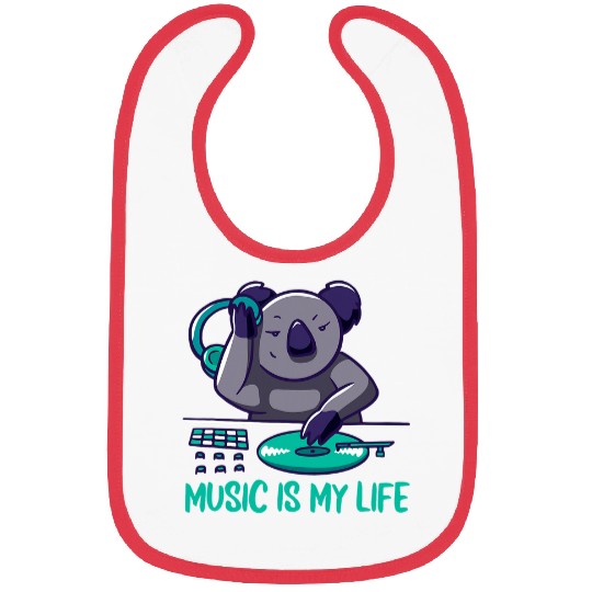 Koala Pet DJ Music Player Music Lover Bibs