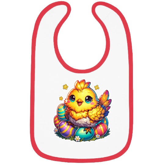 Chicken Pet Chick Easter Egg Hunt Cute Easter Chick Kawaii Chick Bibs