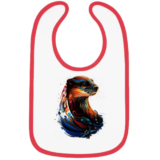 Otter Pet Otter Native American Indian Tribes Art Indigenous Bibs