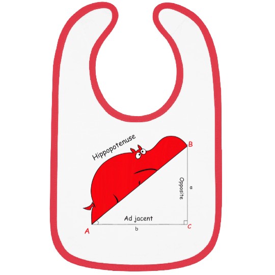 Hippo Pet Hippopotenuse Hippopotamus Funny Math Geometry Bibs