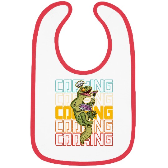 Komodo Pet Cooking chefs hat lizard reptile kitchen restaurant kids Bibs