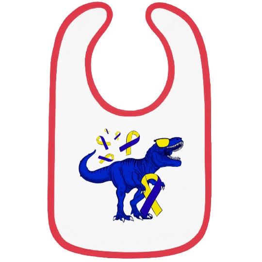 Dinosaur Pet World Down Syndromes Awareness Boho Rainbow Dinosaur Dino Kid 1 Bibs