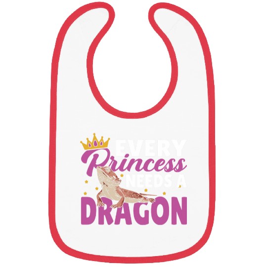 Bearded Dragon Pet Pet Lover Lizard Reptile Every Princess Needs Bibs