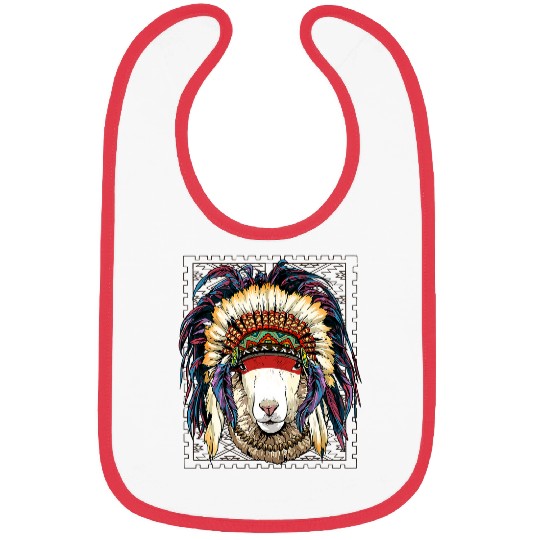 Sheep Pet Native Indian Sheep Native American Indian Sheep Lovers 131 Bibs