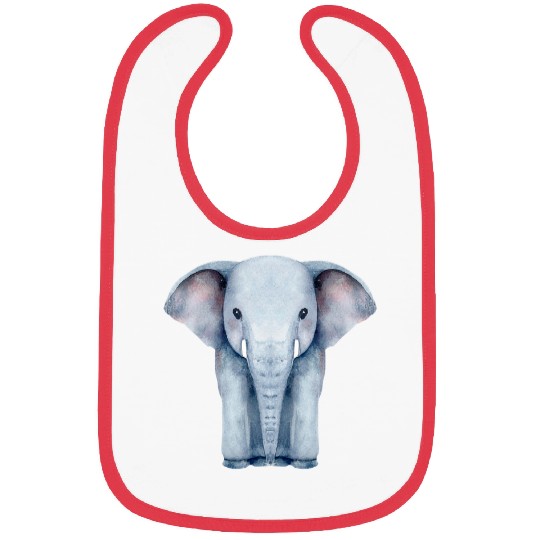 Elephant Mammal Watercolor 7 Bibs
