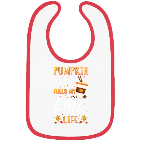 Fall Season EMT EMS Pumpkin Spice Latte Coffee Autumn Leaves Bibs