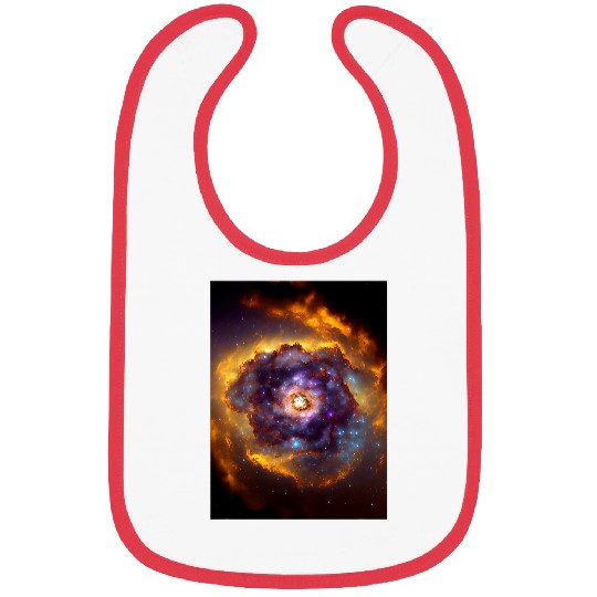 Astronaut Job Space Nebula Galaxy Deep Space Universe Gradient Pattern 7 Bibs