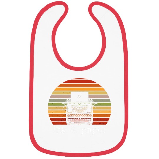 Book Fun Writer Typewriter Retro Ink And Paper Reading Bibs