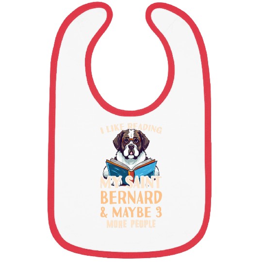 Saint Bernard Pet Reading Outfit Saint Bernard Mom Bibs