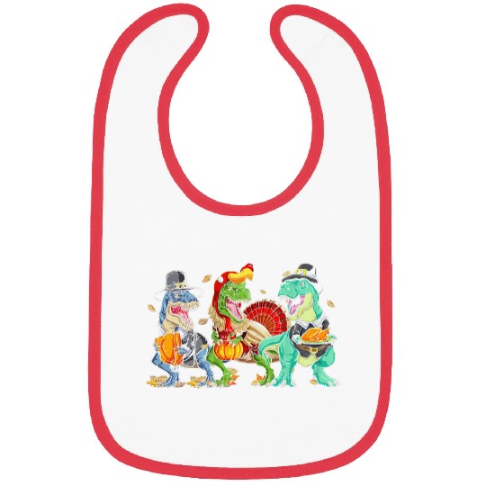 Dinosaur Pet Thanksgiving Dinosaur Trex Pumpkin Turkey Fall Autumn Bibs