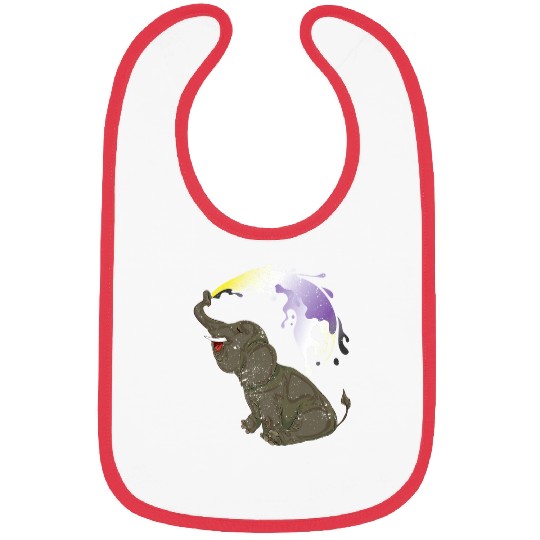 Elephant Mammal LGBT Nonbinary Flag Queer Pride Month LGBT Non Binary Bibs