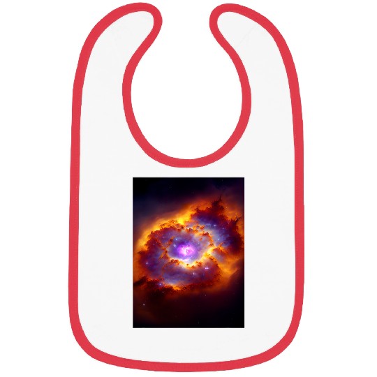 Astronaut Job Space Nebula Galaxy Deep Space Universe Gradient Pattern 080 Bibs